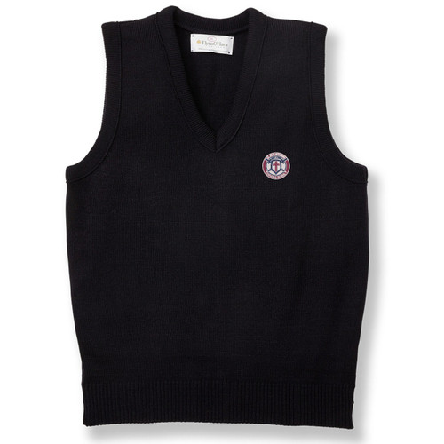 V-Neck Sweater Vest with embroidered logo [GA009-6600/JNE-NAVY]