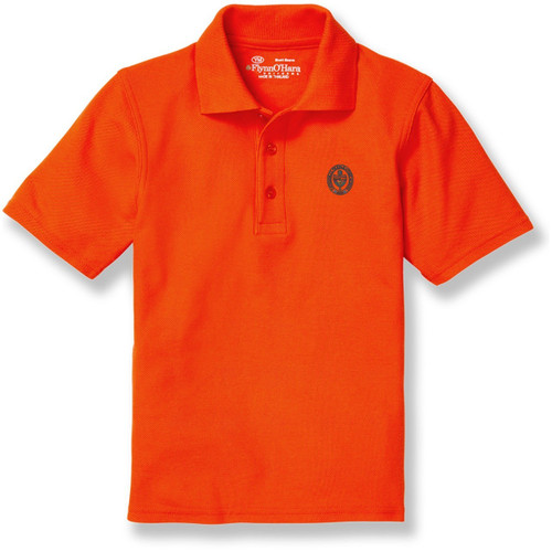 Short Sleeve Polo Shirt with embroidered logo [PA774-KNIT-CAE-ORANGE]