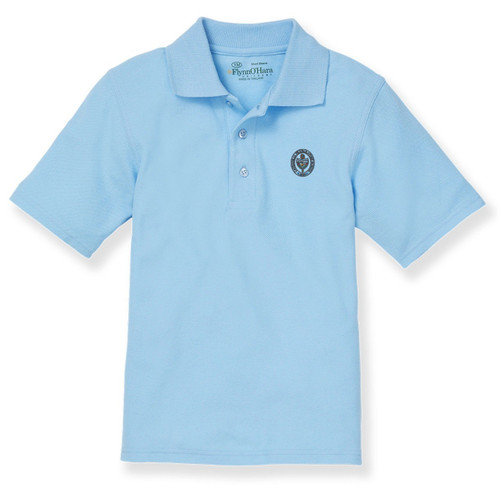 Short Sleeve Polo Shirt with embroidered logo [PA774-KNIT-CAE-COL BLUE]