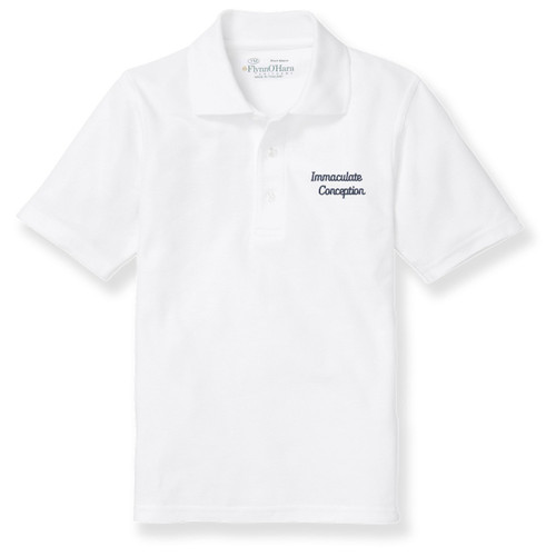 Short Sleeve Polo Shirt with embroidered logo [NJ170-KNIT-ICS-WHITE]
