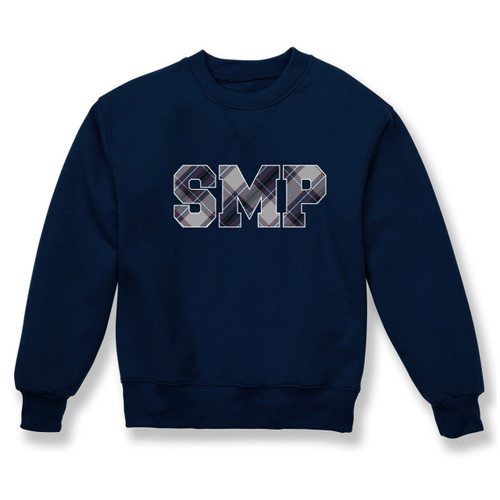 Heavyweight Crewneck Sweatshirt with heat transferred logo [TX191-862-MPA-NAVY]