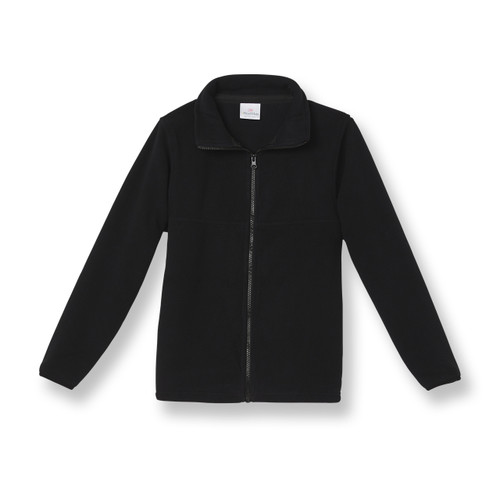 Full-Zip Fleece Jacket with embroidered logo [NJ652-SA25/MVB-BLACK]