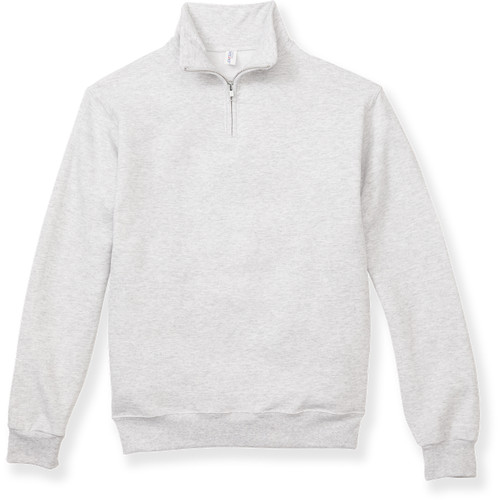 1/4 Zip Sweatshirt with heat transferred logo [NJ059-995/SAC-ASH]