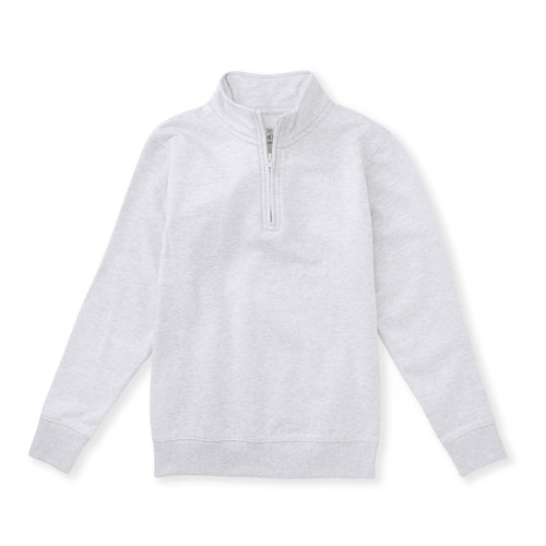 1/4 Zip Sweatshirt with heat transferred logo [NJ059-995/SAC-ASH]