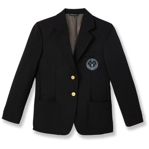 Girls' Polyester Blazer with embroidered logo [NJ190-2000/IHA-BLACK]