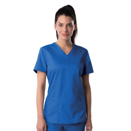 Women's Proflex V-Neck Top with heat transferred logo [DC023-4160-ROYAL]