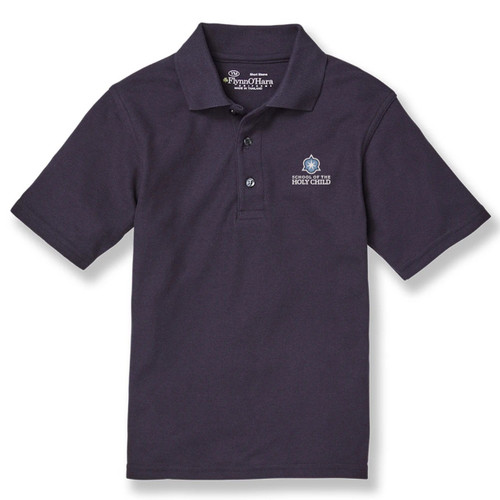 Short Sleeve Polo Shirt with embroidered logo [NY620-KNIT-SOH-DK NAVY]