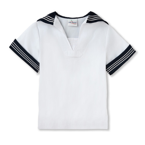 Sailor Middy Blouse [CA014-5525-WHITE/NV] - FlynnO'Hara Uniforms