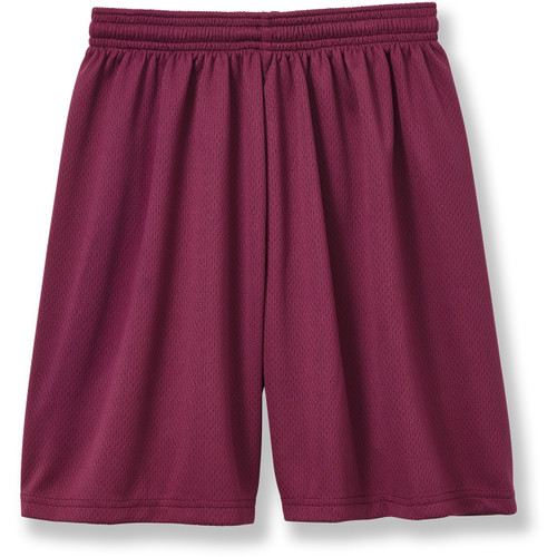 Micromesh Gym Shorts with heat transferred logo [NY171-101-MAROON]