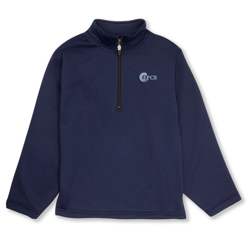 1/4-Zip Performance Fleece Pullover with embroidered logo [NJ143-6133/EPC-NAVY]