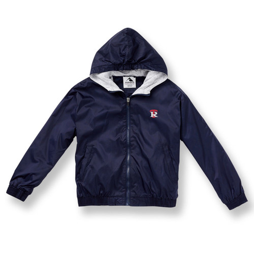 Nylon Shell Jacket with Hood with embroidered logo [TN031-3277/TIR-NAVY]