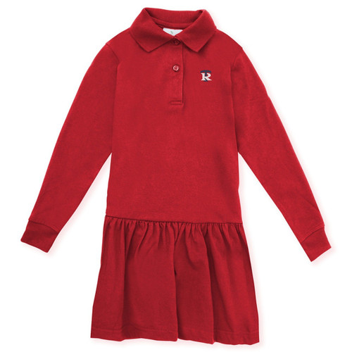 Long Sleeve Jersey Knit Dress with embroidered logo [TN031-7637/TIR-RED]