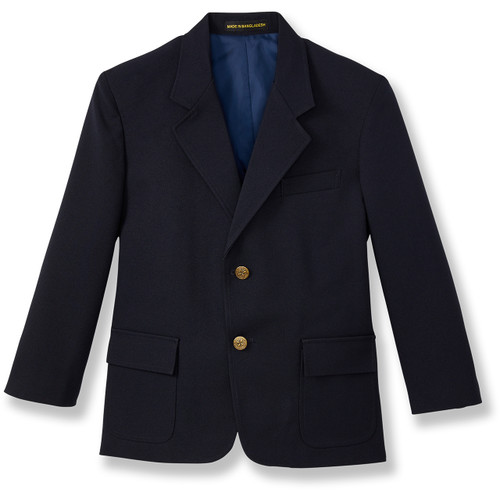 Youth Polyester Blazer with heat transferred logo [TN033-BOYS-NAVY]