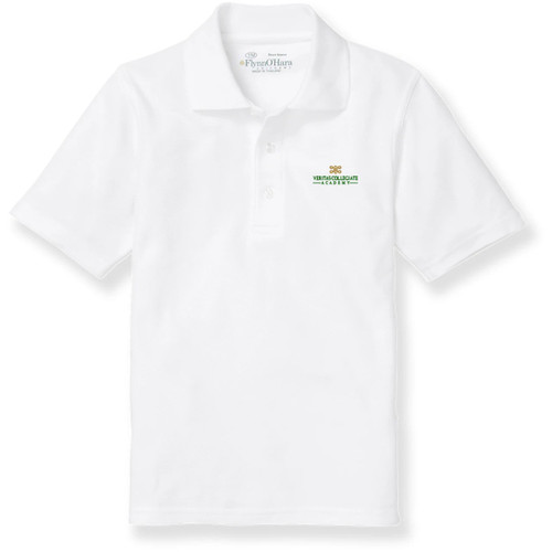 Short Sleeve Polo Shirt with embroidered logo [VA071-KNIT-VEF-WHITE]