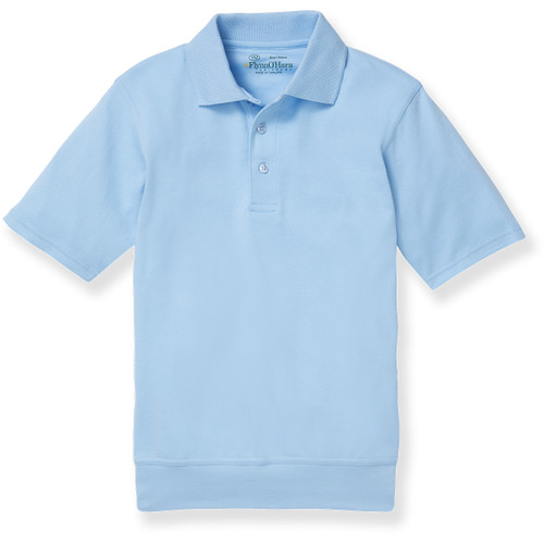 Short Sleeve Banded Bottom Polo Shirt with embroidered logo [PA593-9611-VBT-BLUE]