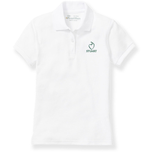 Ladies' Fit Polo Shirt with embroidered logo [NJ094-9708-SCD-WHITE]