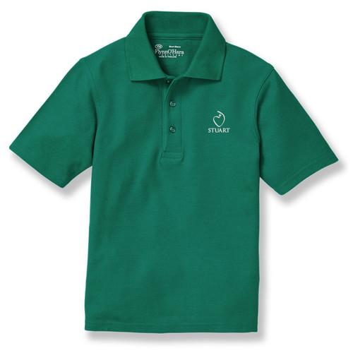 Short Sleeve Polo Shirt with embroidered logo [NJ094-KNIT-SCD-HUNTER]