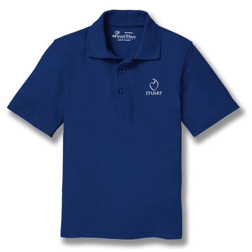Short Sleeve Polo Shirt with embroidered logo [NJ094-KNIT-SCD-NAVY]