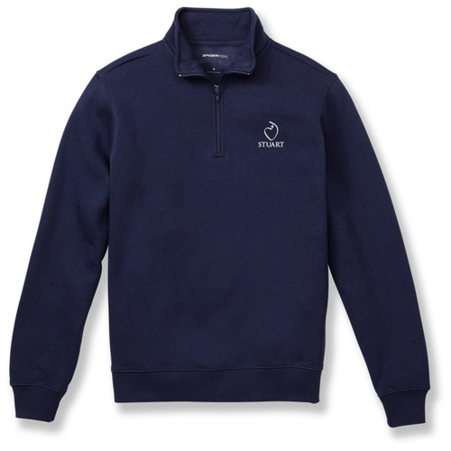 1/4 Zip Sweatshirt with embroidered logo [NJ094-ST253SCD-NAVY]