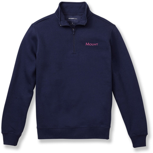 1/4 Zip Sweatshirt with embroidered logo [PA776-ST253MSJ-NAVY]