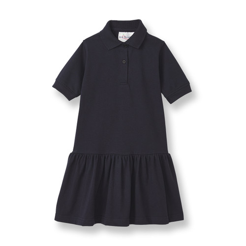 Short Sleeve Jersey Knit Dress with embroidered logo [PA019-7737-ACD-DK NAVY]