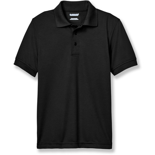 Performance Polo Shirt with heat transferred logo [TX261-8500-MMS-BLACK]
