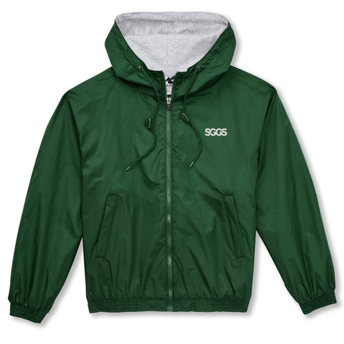 Nylon Shell Jacket with Hood with embroidered logo [VA303-3277/GVB-HUNTER]