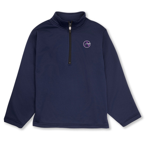 1/4-Zip Performance Fleece Pullover with embroidered logo [DE005-6133/SGD-NAVY]