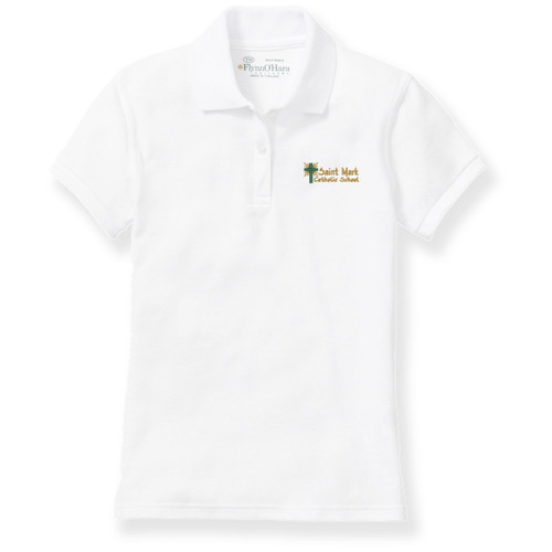 Ladies' Fit Polo Shirt with embroidered logo [NC067-9708-MCH-WHITE]