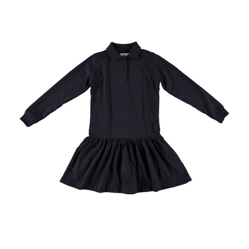 Long Sleeve Jersey Knit Dress with embroidered logo [MD099-7637-DK NAVY]