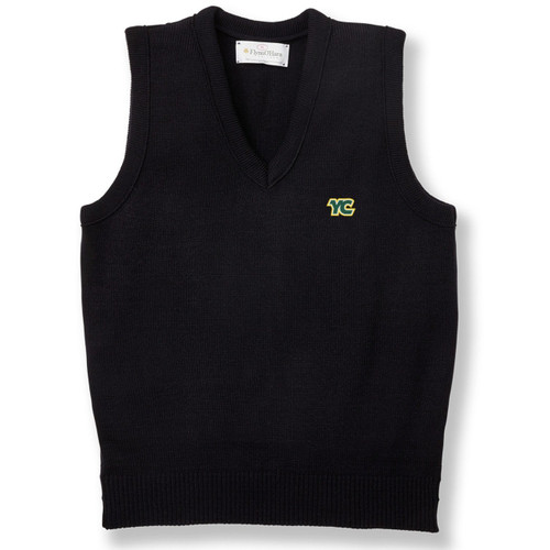 V-Neck Sweater Vest with embroidered logo [PA096-6600/YC-NAVY]