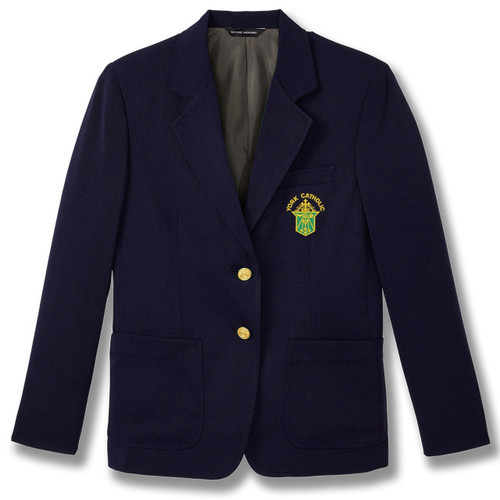 Girls' Polyester Blazer with embroidered logo [PA096-2000/YC-NAVY]