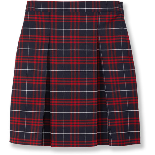 Pleated Skirt with Elastic Waist [VA023-34-37-NV/RED]