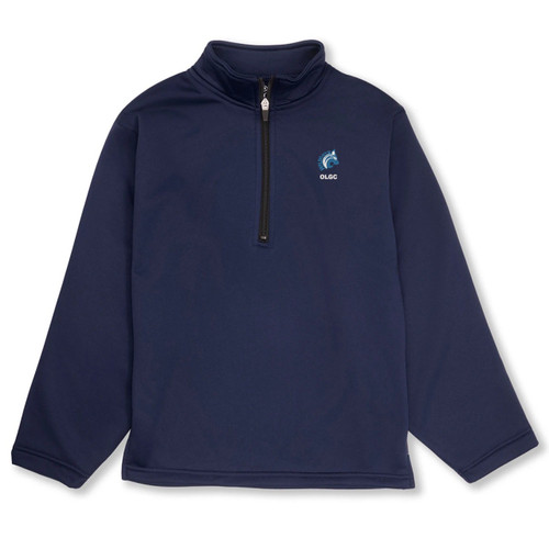 1/4-Zip Performance Fleece Pullover with embroidered logo [VA083-6133/OLG-NAVY]