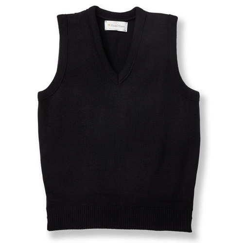 V-Neck Sweater Vest with embroidered logo [PA205-6600-NAVY]