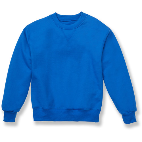 Heavyweight Crewneck Sweatshirt with heat transferred logo [PA265-862-ROYAL]