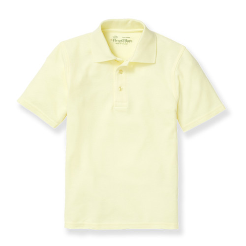 Short Sleeve Polo Shirt with heat transferred logo [GA039-KNIT-SS-YELLOW]