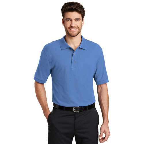 Men's Short Sleeve Polo Shirt with embroidered logo [PA870-K500/LUN-UM BLUE]