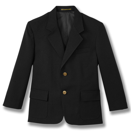 Youth Polyester Blazer with embroidered logo [NJ683-BOYS-BLACK]