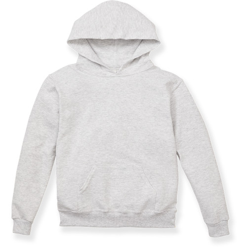 Heavyweight Hooded Sweatshirt with heat transferred logo [NY046-76042-ASH]