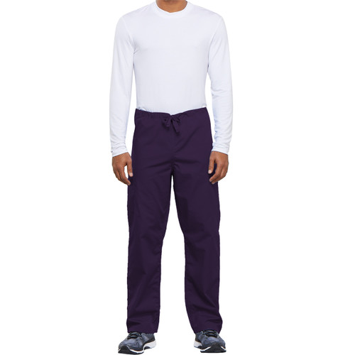 Drawstring Scrub Pants [PA208-4100-EGGPLANT]