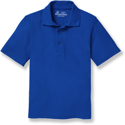 Short Sleeve Polo Shirt with heat transferred logo [NY323-KNIT-SAB-ROYAL]