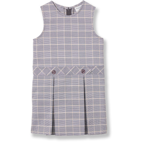 Drop Waist Jumper with school emblem [NJ821-94-35-NV/GD/WH]