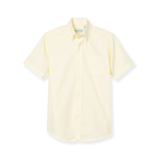 Short Sleeve Oxford Shirt with embroidered logo [PA733-OXF-SS-YELLOW]