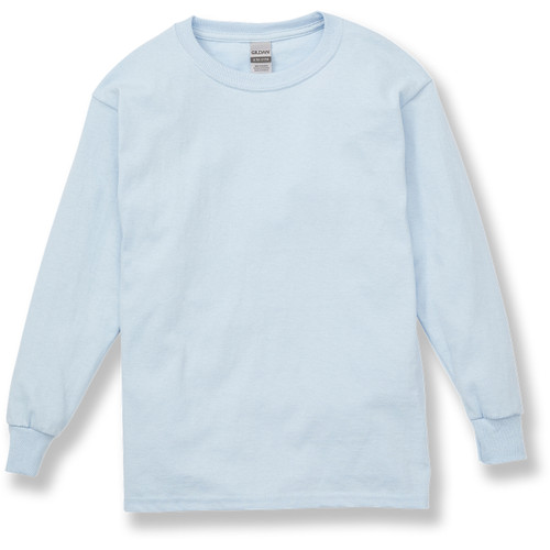 Long Sleeve T-Shirt with heat transferred logo [NY844-366-LT BLUE]