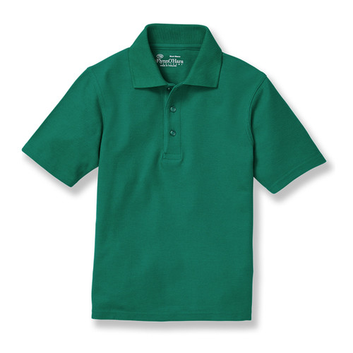 Short Sleeve Polo Shirt with embroidered logo [MI002-KNIT-FGR-HUNTER]