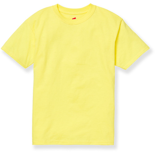 Short Sleeve T-Shirt with heat transferred logo [NY008-362-YELLOW]
