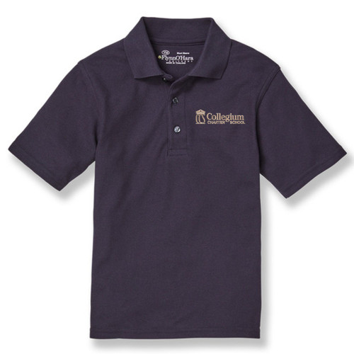 Short Sleeve Polo Shirt with embroidered logo [PA002-KNIT-CCW-DK NAVY]