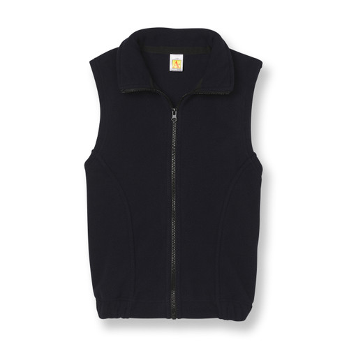 Polar Fleece Sleeveless Vest with embroidered logo [MD408-SA2300-NAVY]