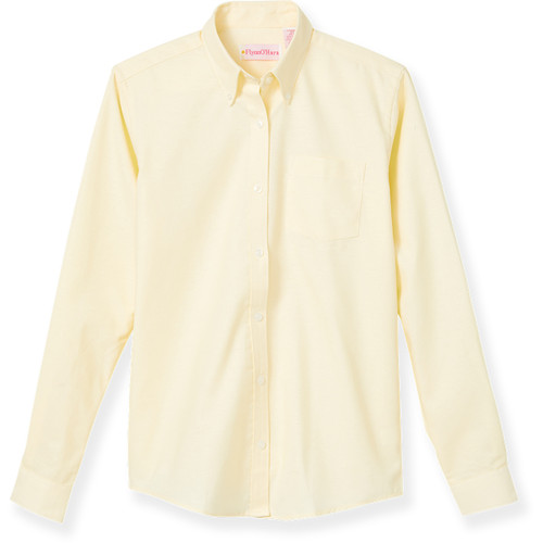 Long Sleeve Oxford Blouse [NY274-OXF-L/S-YELLOW]